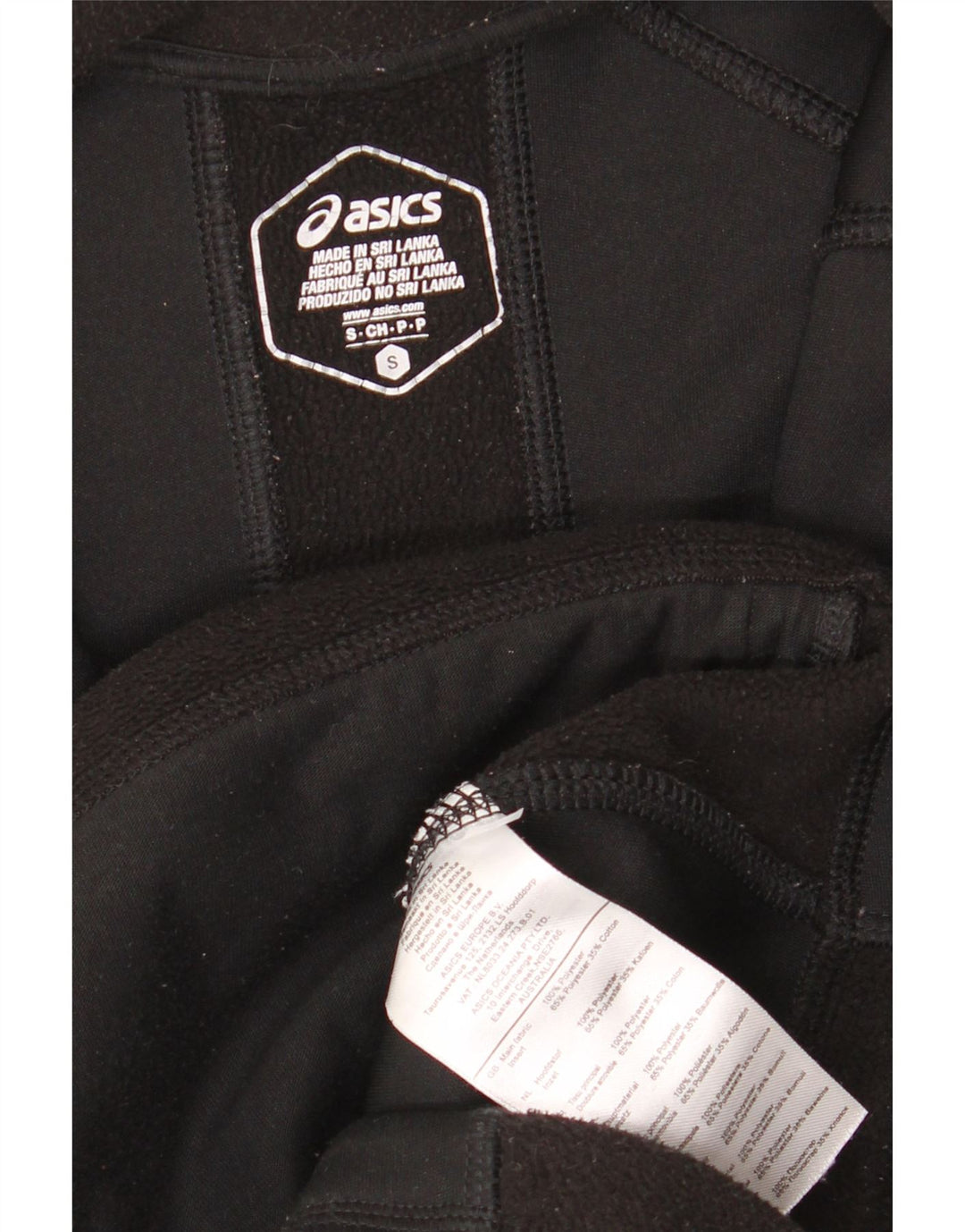 ASICS Chaqueta polar para mujer UK 10 Small Poliéster negro