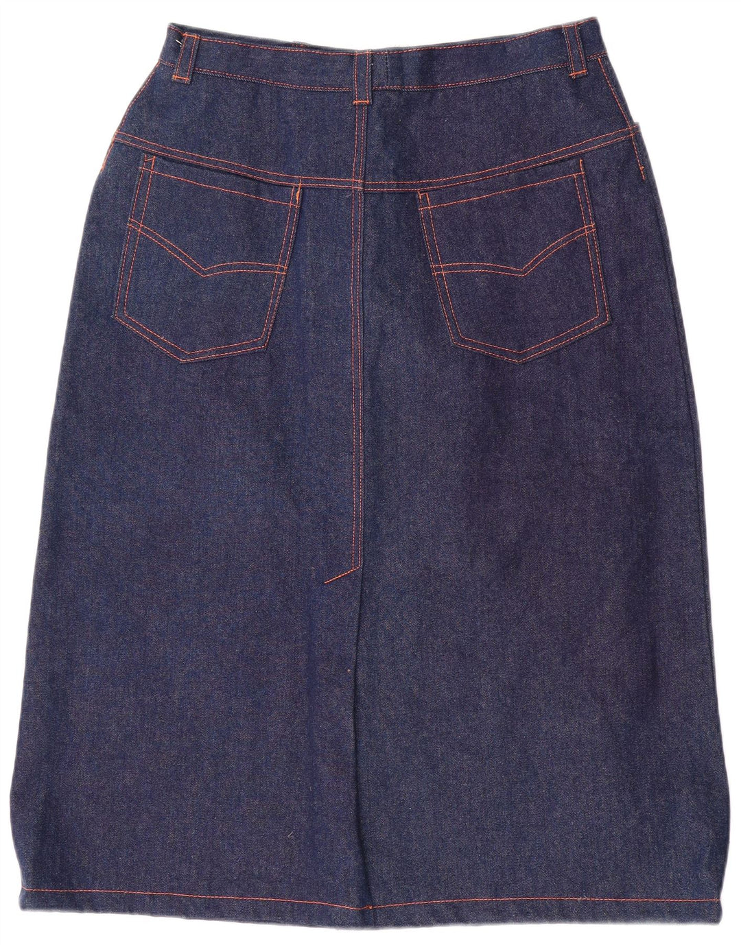 Falda vaquera vintage para mujer W31 azul marino medio