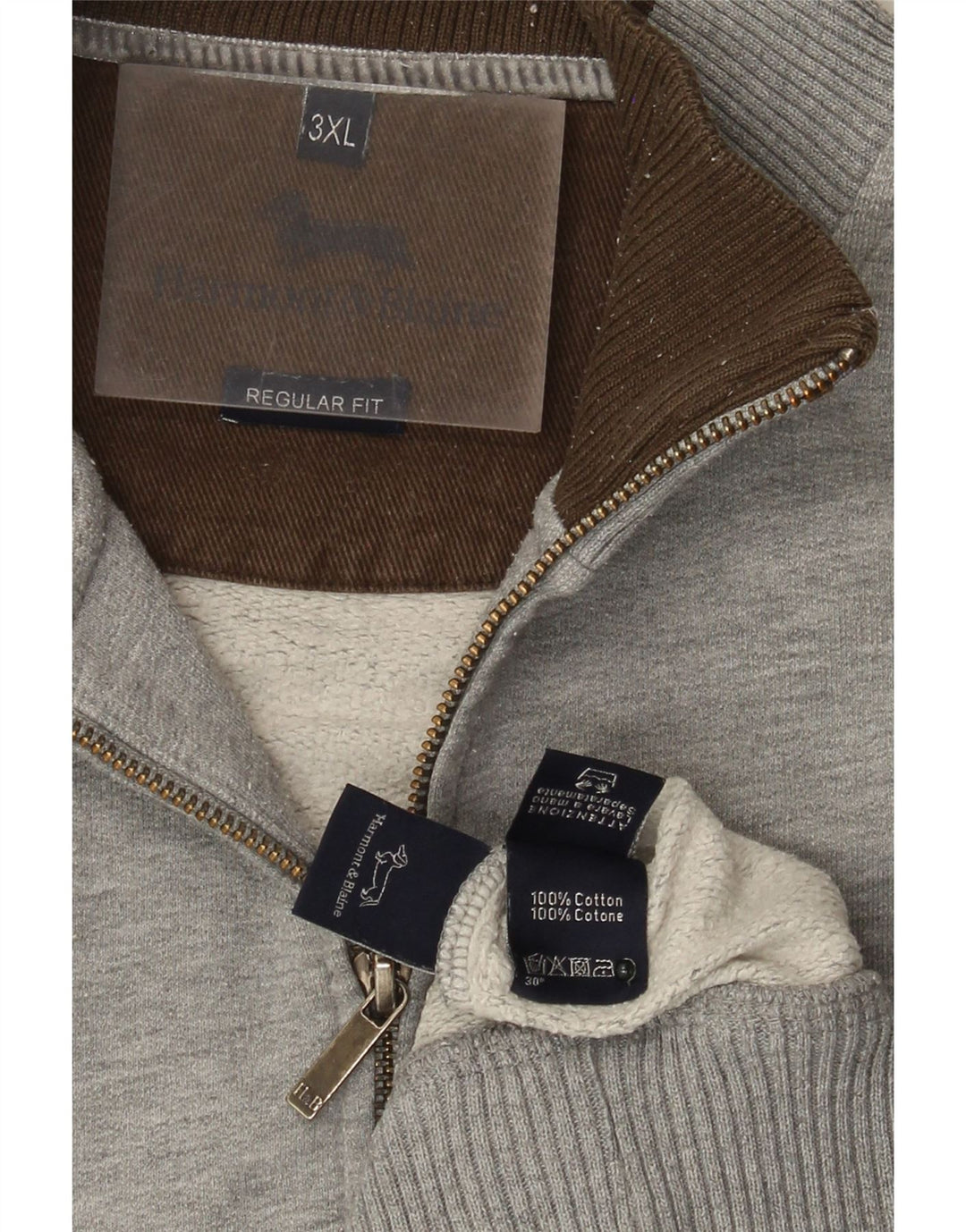 Harmont & Blaine Chaqueta de chándal de ajuste regular para hombre 3XL Gris moteado