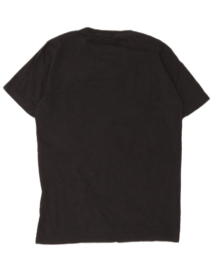 Replay Camiseta gráfica para hombre Top mediano de algodón negro