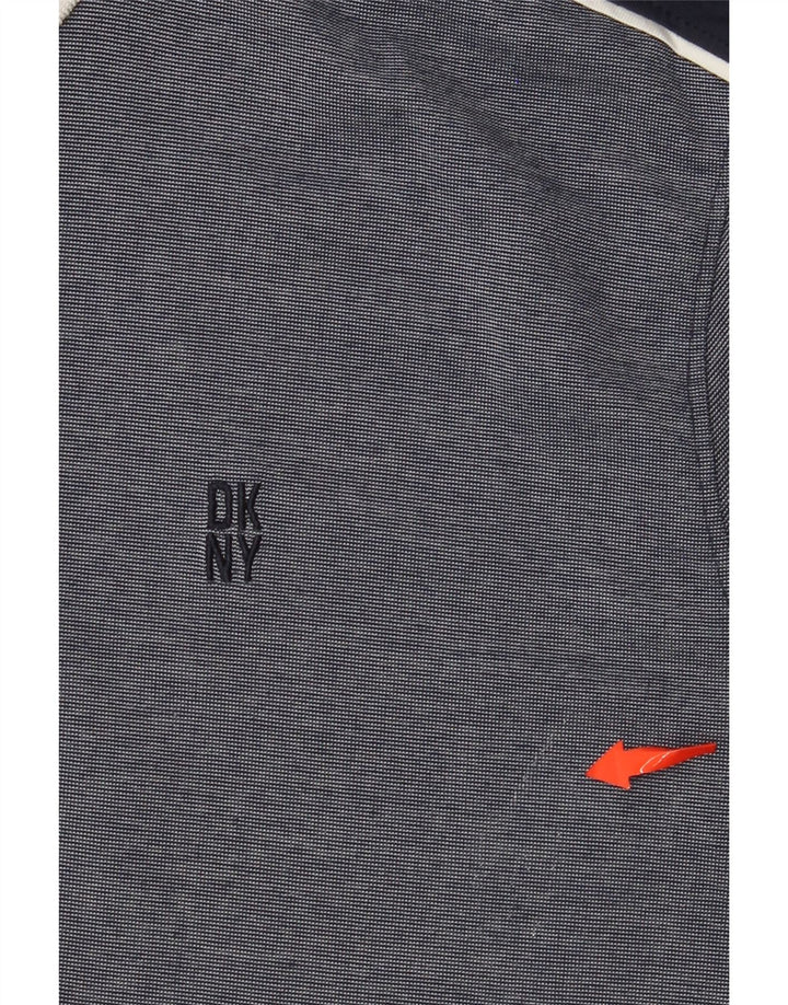 DKNY Polo para hombre de algodón azul marino mediano