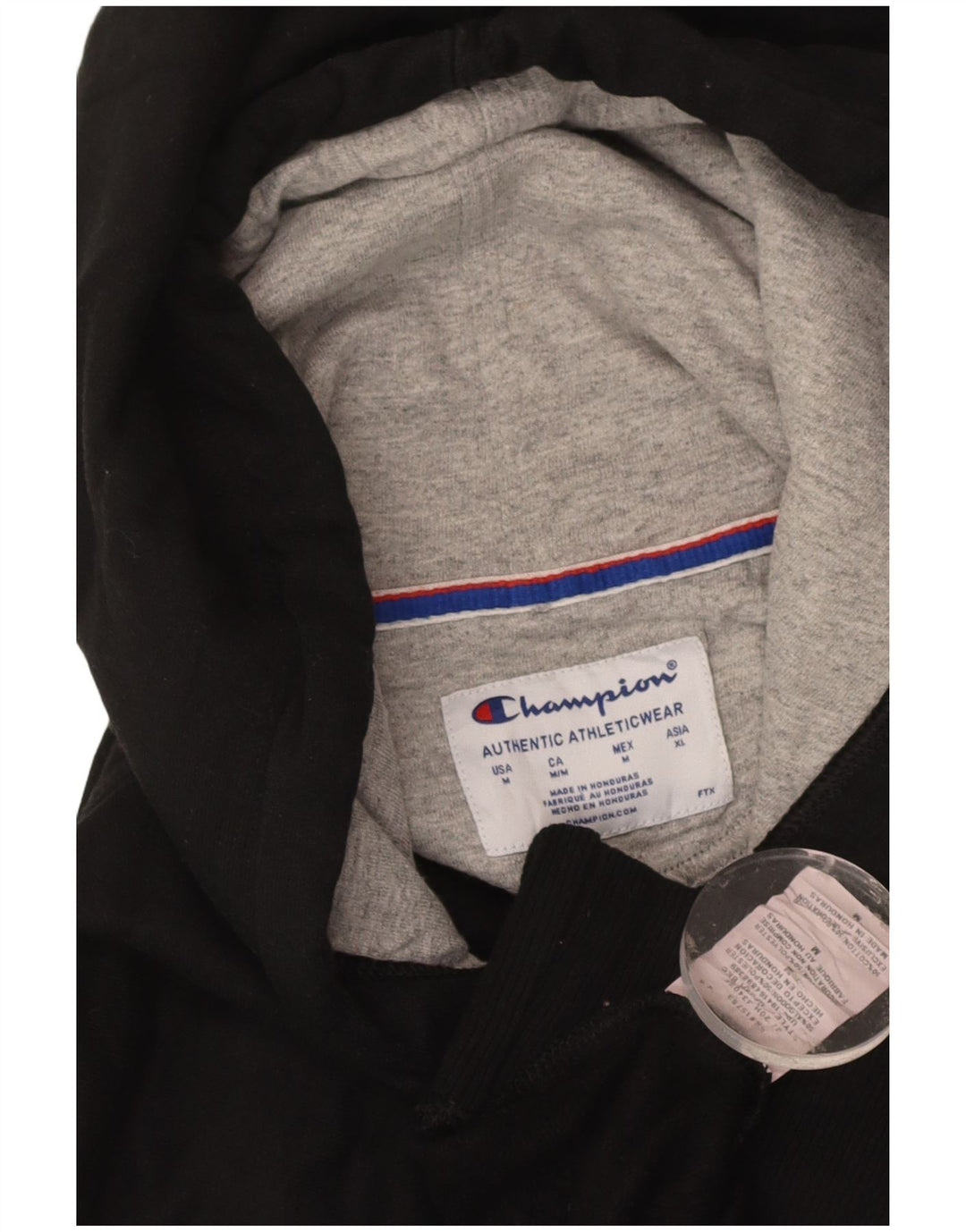CHAMPION Mens Hoodie Jumper Medium Black Cotton