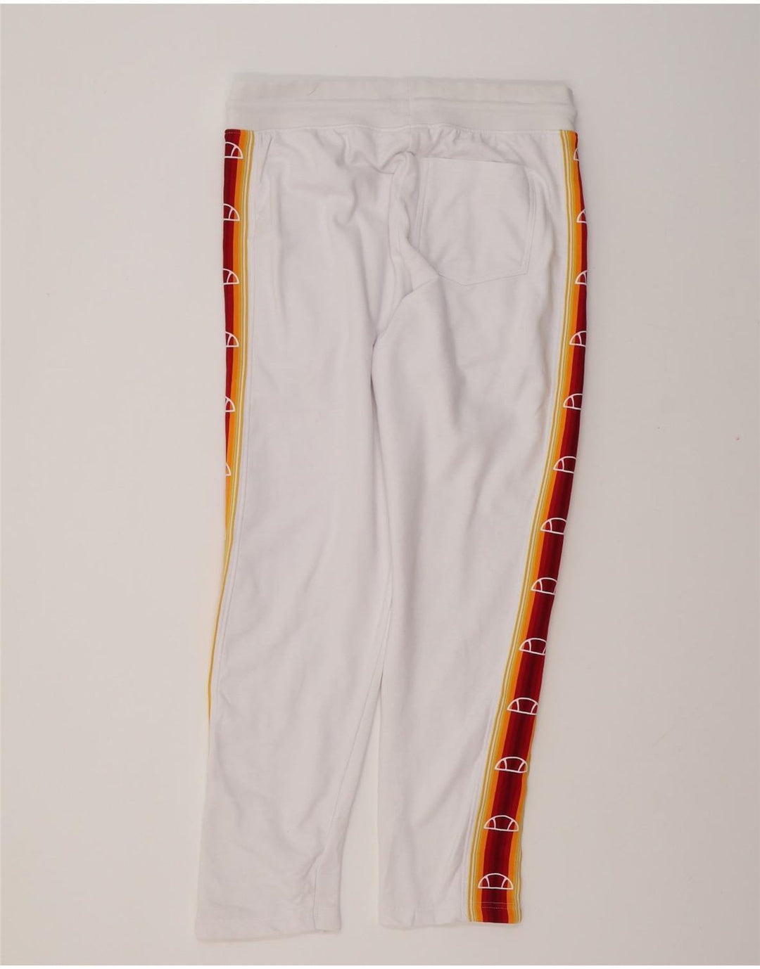 ELLESSE Hombre Heritage Graphic Pantalones De Chándal Grande Blanco Colorblock