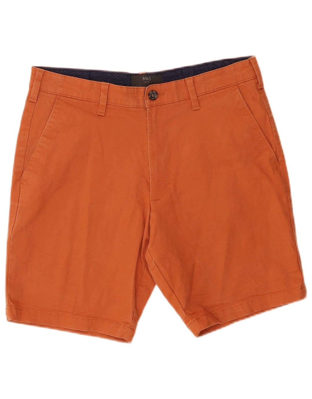 Marks & Spencer Pantalones cortos chinos para hombre W30 Algodón naranja medio