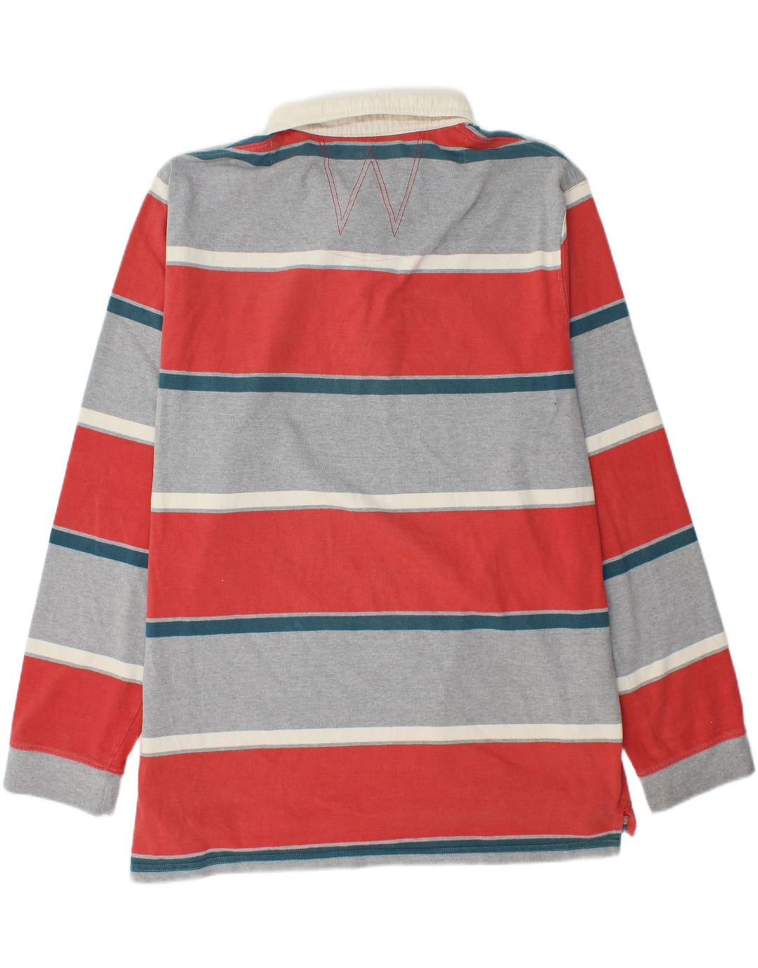 WEIRD FISH Polo de rugby de manga larga para hombre, talla 2XL, rayas multicolor