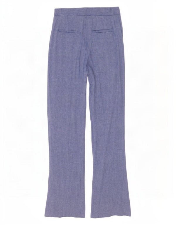 Zara Mujer Pantalón Chino Acampanado XS W24 L31 Azul