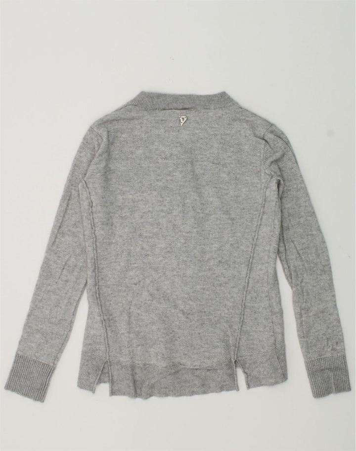 DONDUP Girls Cardigan Sweater 5-6 Years Grey Viscose | Vintage Dondup | Thrift | Second-Hand Dondup | Used Clothing | Messina Hembry 