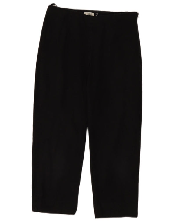 Gap Pantalones capri rectos para mujer UK 8 Small W28 L24 Algodón negro