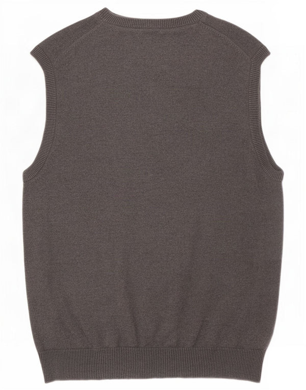 Marks & Spencer Mens Regular Fit Vest Tank Top Medium Grey Cotton