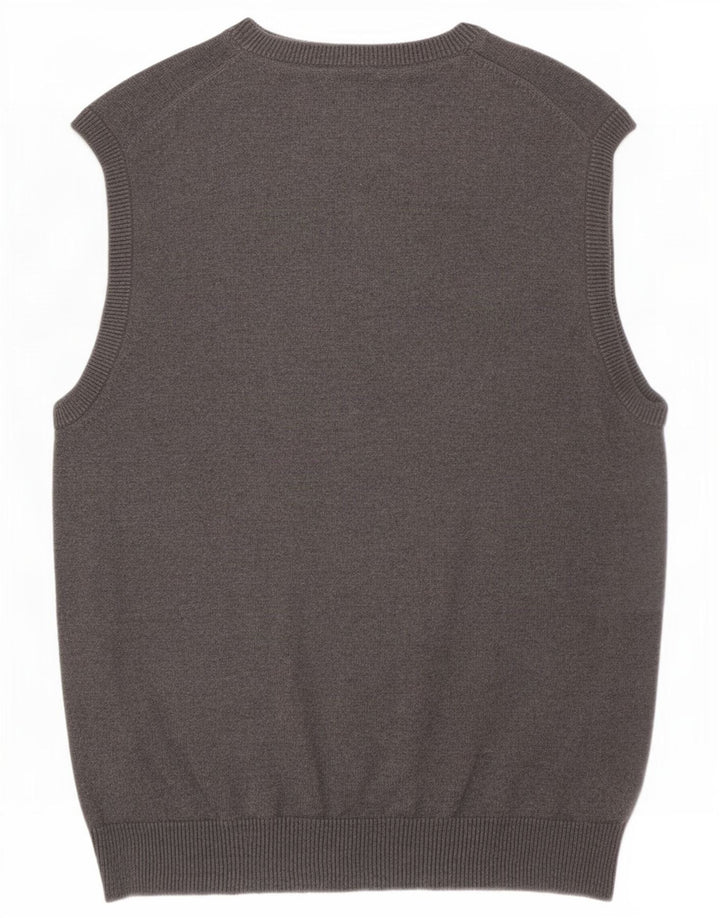 Marks & Spencer Camiseta sin mangas de ajuste regular para hombre de algodón gris medio
