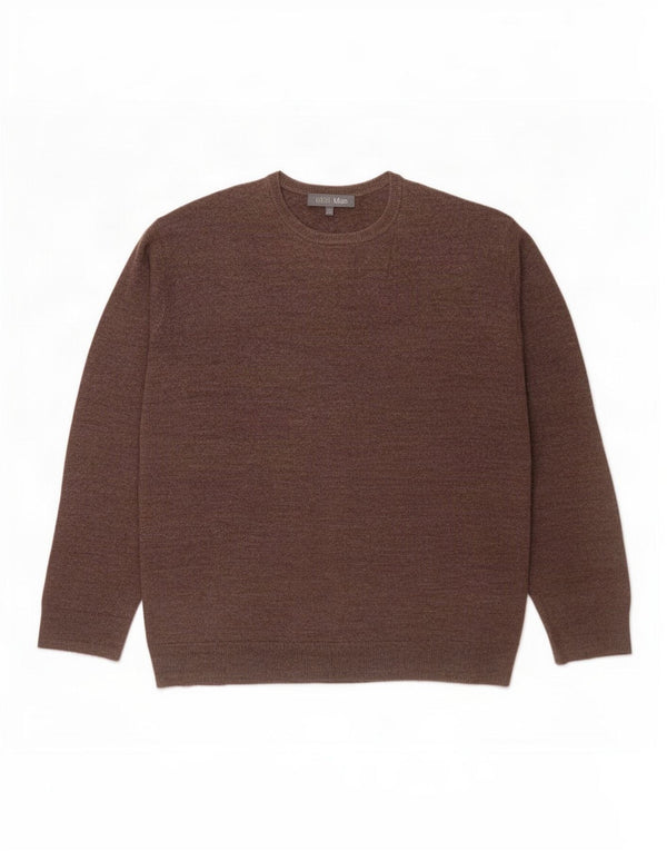 Marks & Spencer - Jersey de cuello redondo para hombre, talla 2XL, acrílico marrón