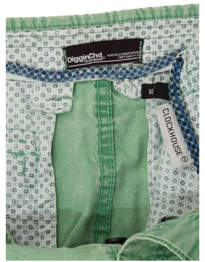 CLOCK HOUSE Pantalones cortos tipo cargo para hombre W36 Verde grande