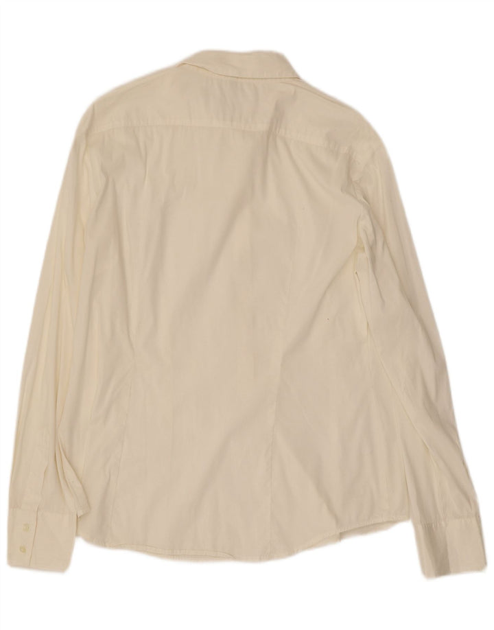 BENETTON Womens Pullover Shirt UK 14 Medium White