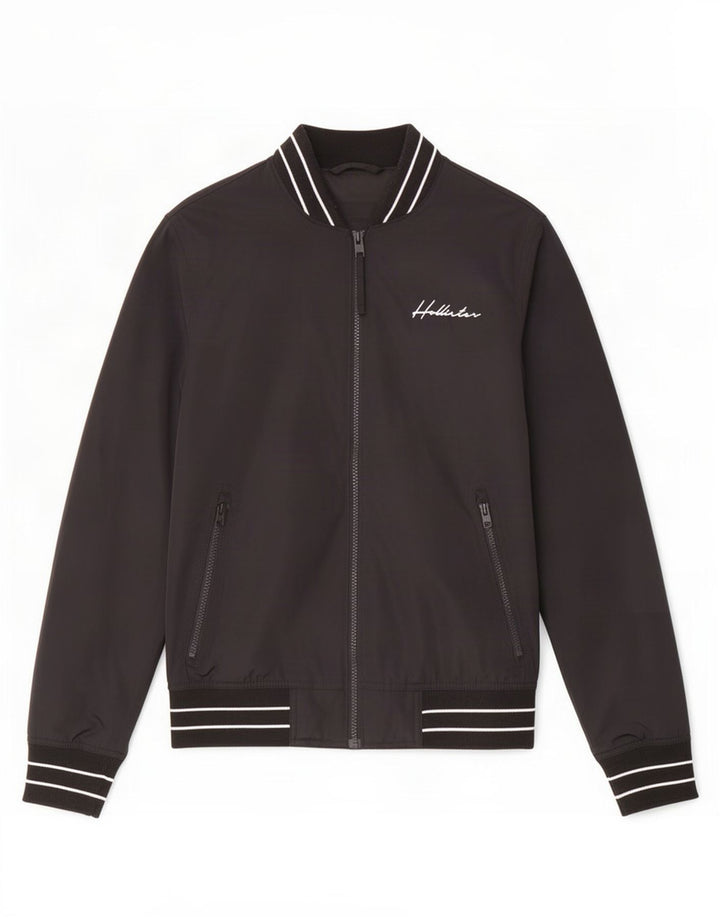 Hollister Chaqueta bomber para hombre UK 34 XS Poliéster a rayas negras