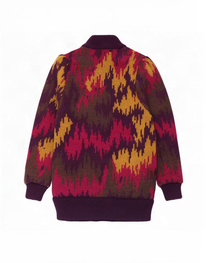 EXE - Cárdigan con patrón abstracto para mujer, talla 40, talla grande, multicolor