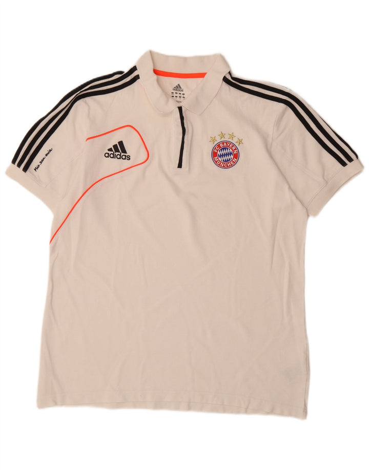 Polo ADIDAS FC Bayern München para hombre, talla 44/46, algodón blanco grande
