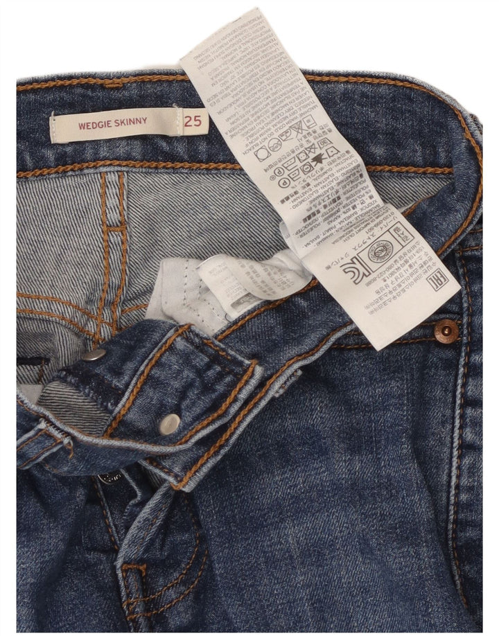 LEVI'S Jeans ajustados de cintura alta con cuña para mujer W25 L26 Algodón azul