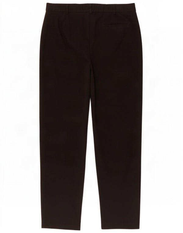 Marks & Spencer Pantalones casuales de cintura alta para mujer UK 44 Large W32 L29 Negro