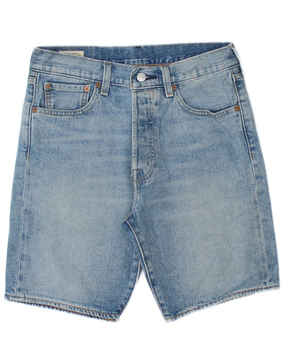 LEVI'S Mens 501 Denim Shorts W30 Algodón Azul Medio