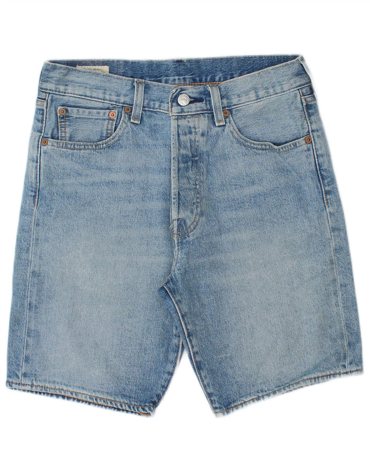 LEVI'S Mens 501 Denim Shorts W30 Algodón Azul Medio