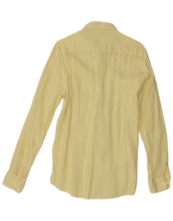 Camisa Massimo Dutti Hombre Large Lino Amarillo