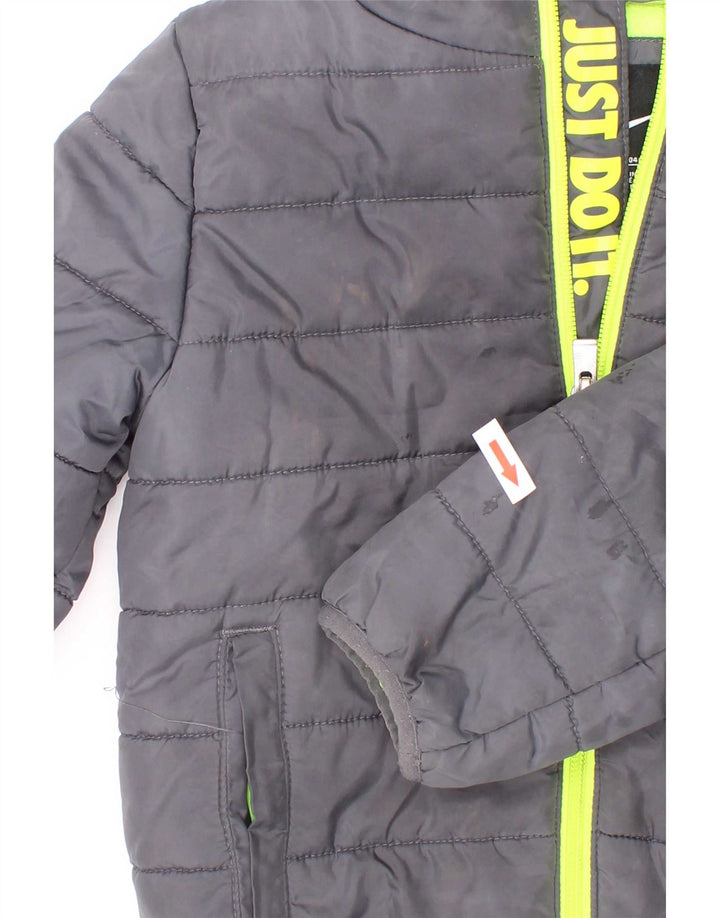 Nike Chaqueta acolchada con capucha para niño 3-4 años Gris Poliéster