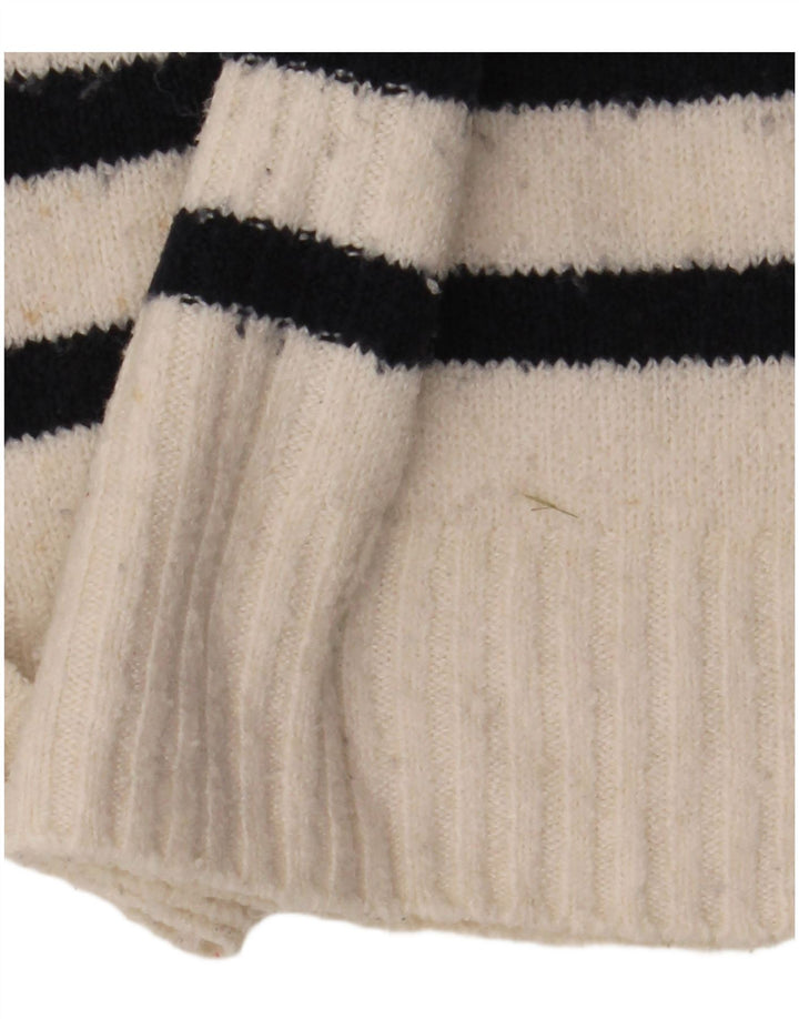 Marks & Spencer Suéter tipo jersey con cuello redondo para mujer UK 14 Medium Off White