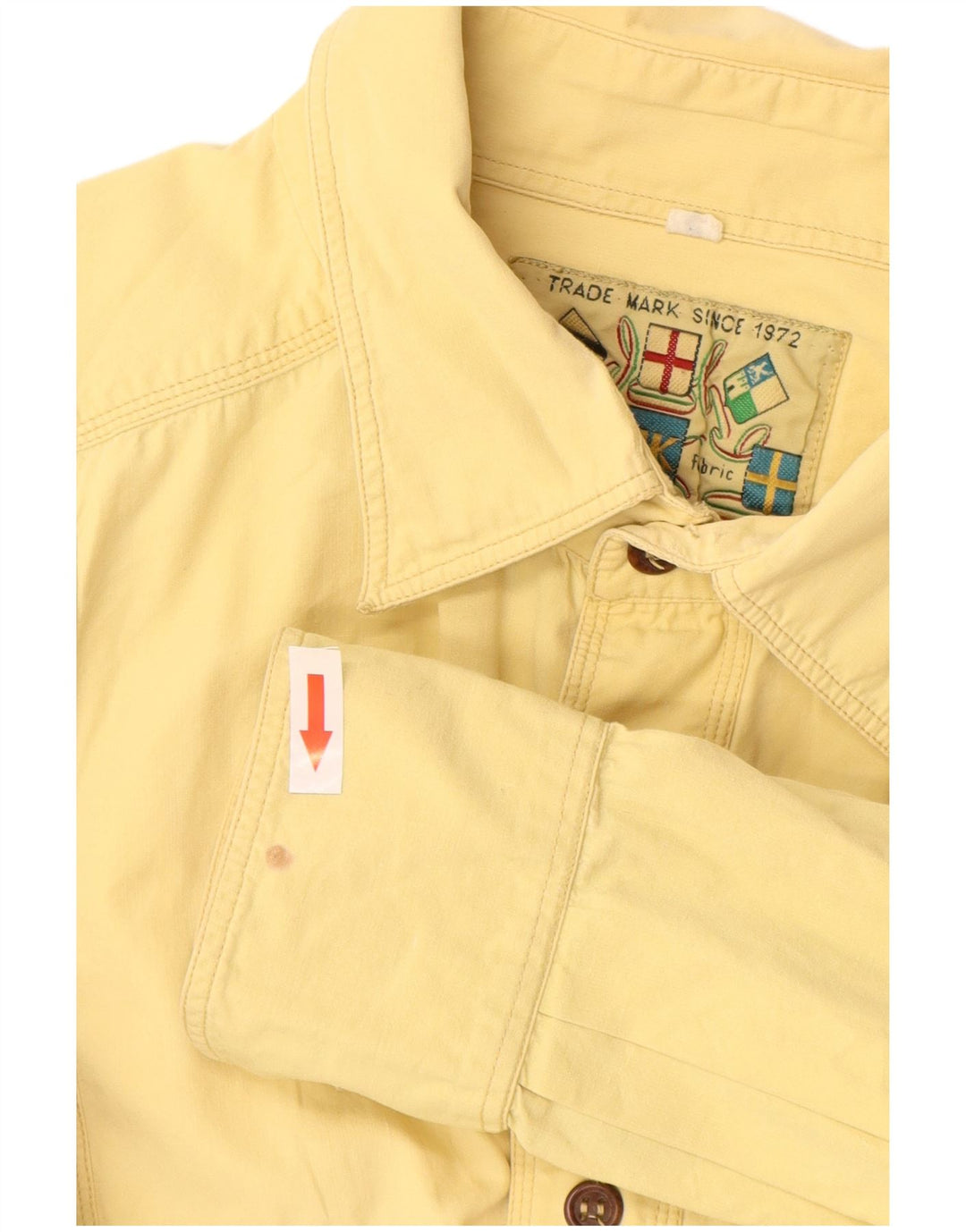 Camisa VINTAGE para hombre grande amarilla