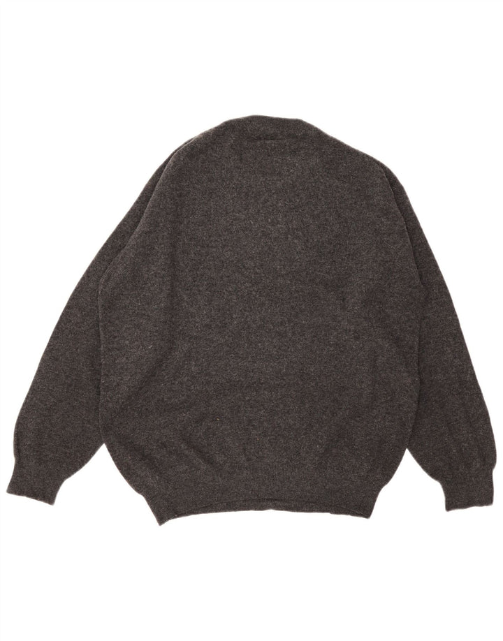 Zara Hombre Jersey Cuello Redondo Jersey XL Lana Moteada Gris