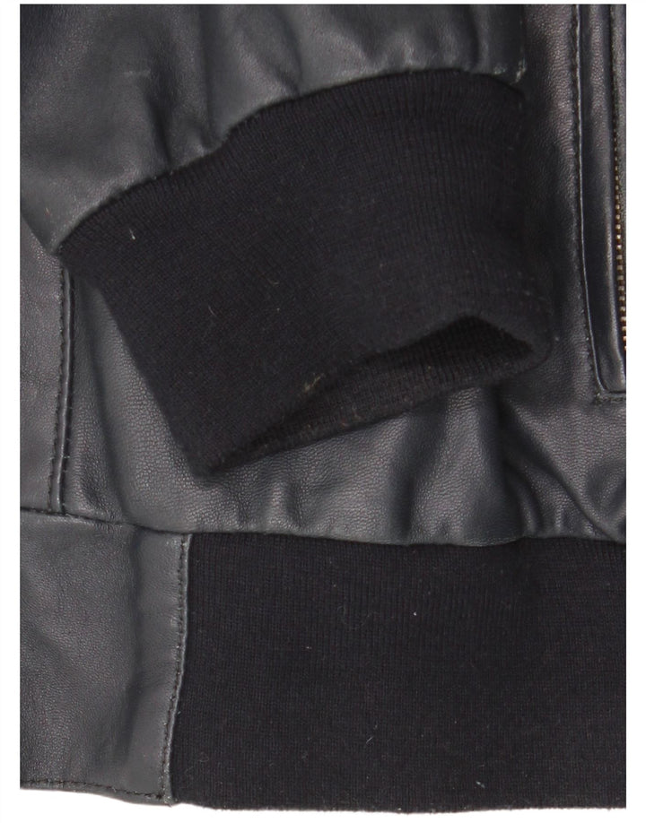 Conbipel Chaqueta Bomber De Cuero Para Hombre IT 56 2XL Azul Marino