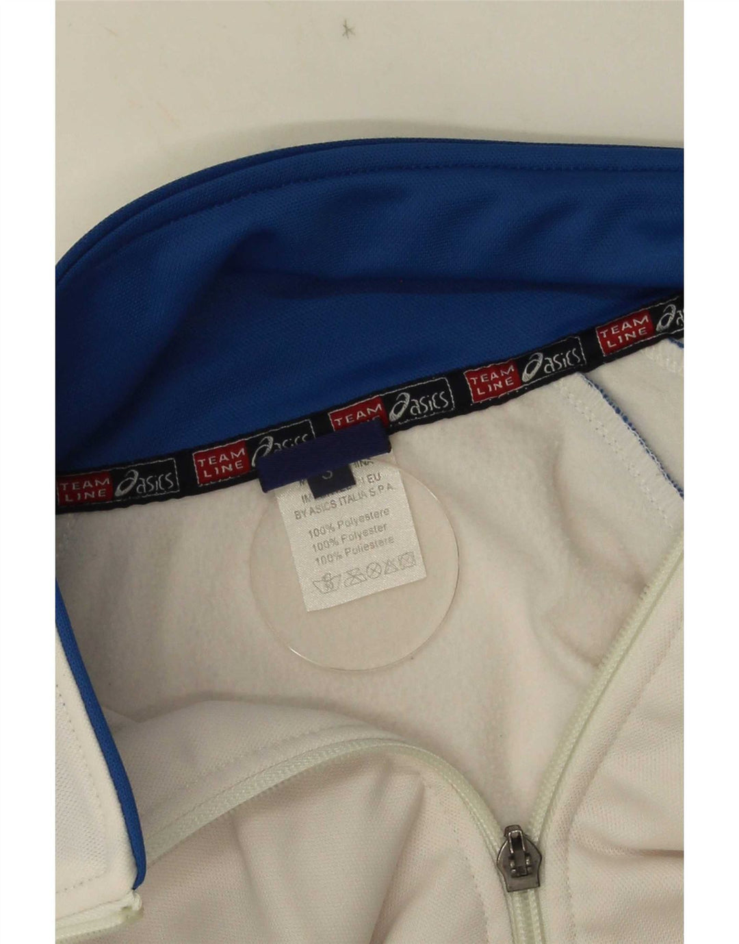 Asics Hombre Chándal Top Chaqueta Pequeña Poliéster Blanco