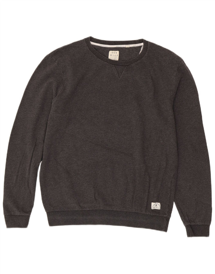 JACK WILLS Sudadera para hombre Jumper Large Gris Algodón