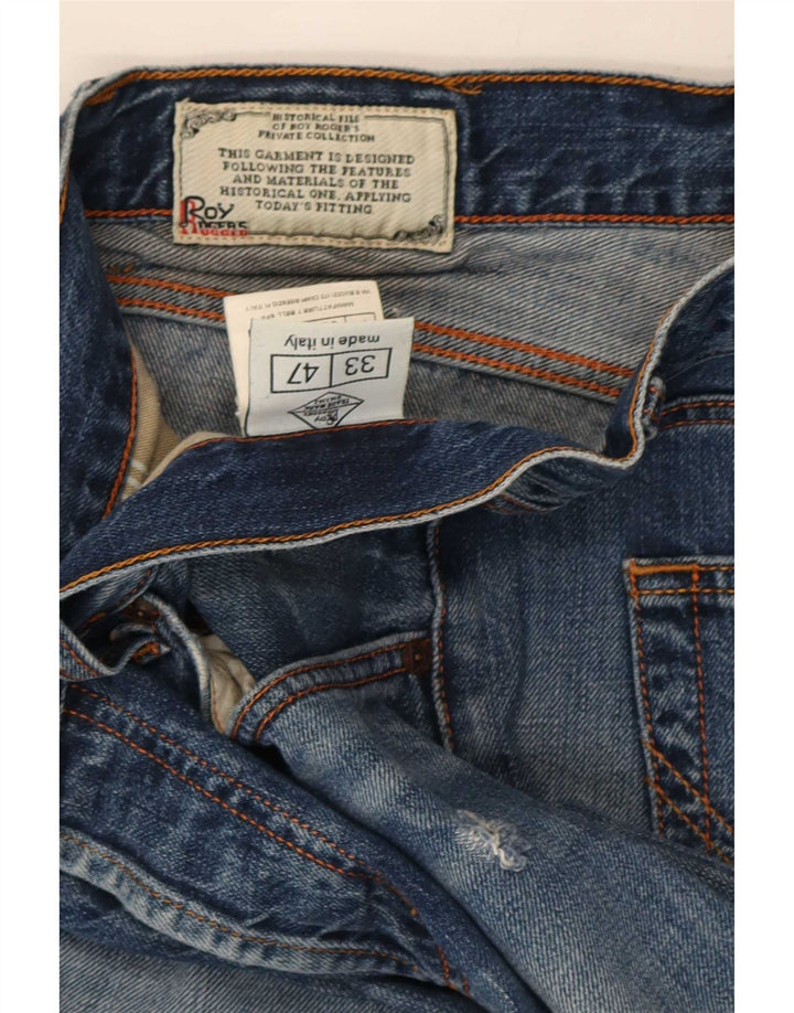 Roy Rogers - Vaqueros ajustados para hombre IT 47 mediano W33 L33 algodón azul
