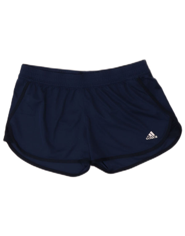 Adidas Mujer Climalite Sport Shorts UK 12/14 Medio Azul Marino Poliéster