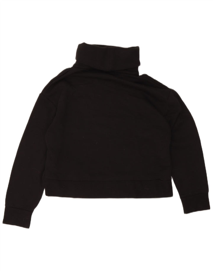 Zara Blusa Mujer Top UK 46 Grande Algodón Negro