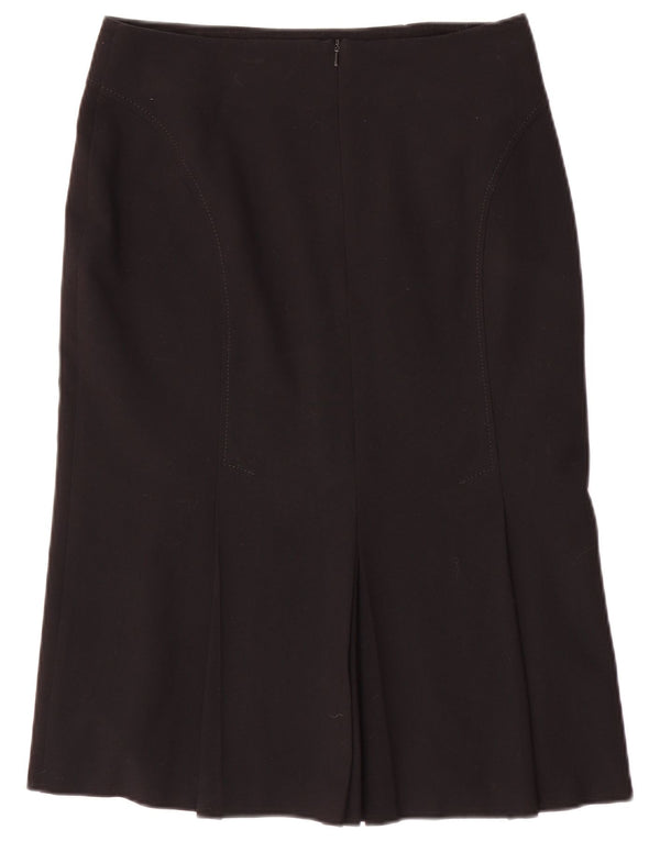 Marks & Spencer Falda recta para mujer UK 12 Medium W30 Poliéster negro