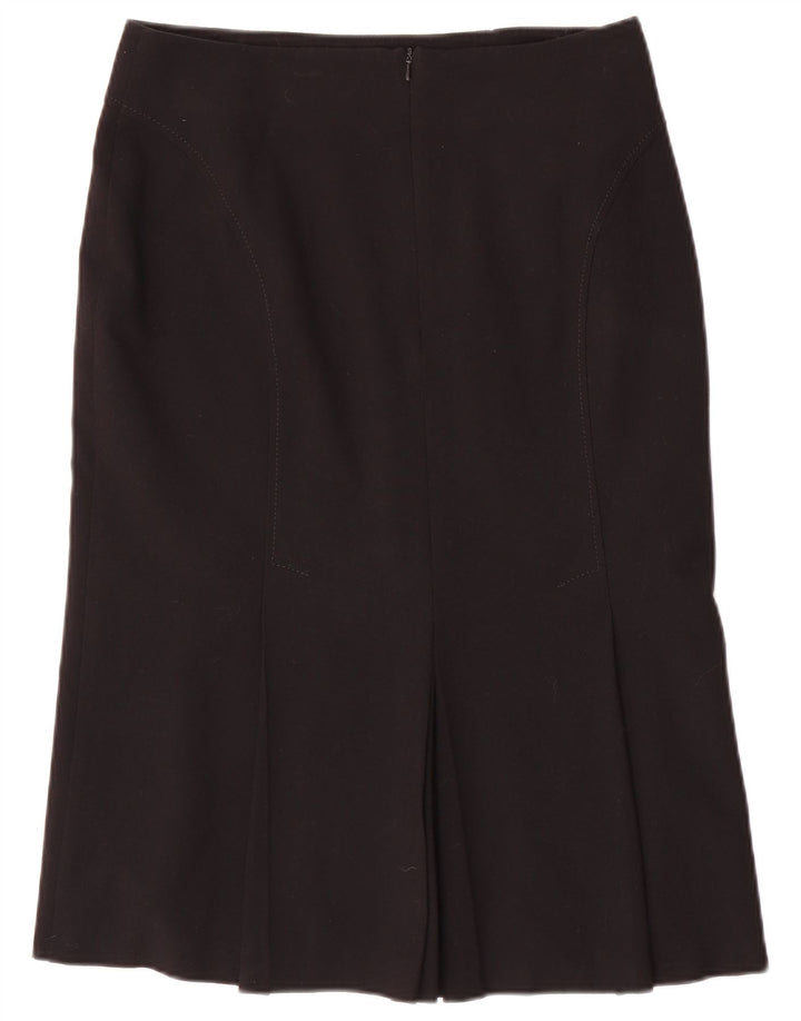 Marks & Spencer Falda recta para mujer UK 12 Medium W30 Poliéster negro