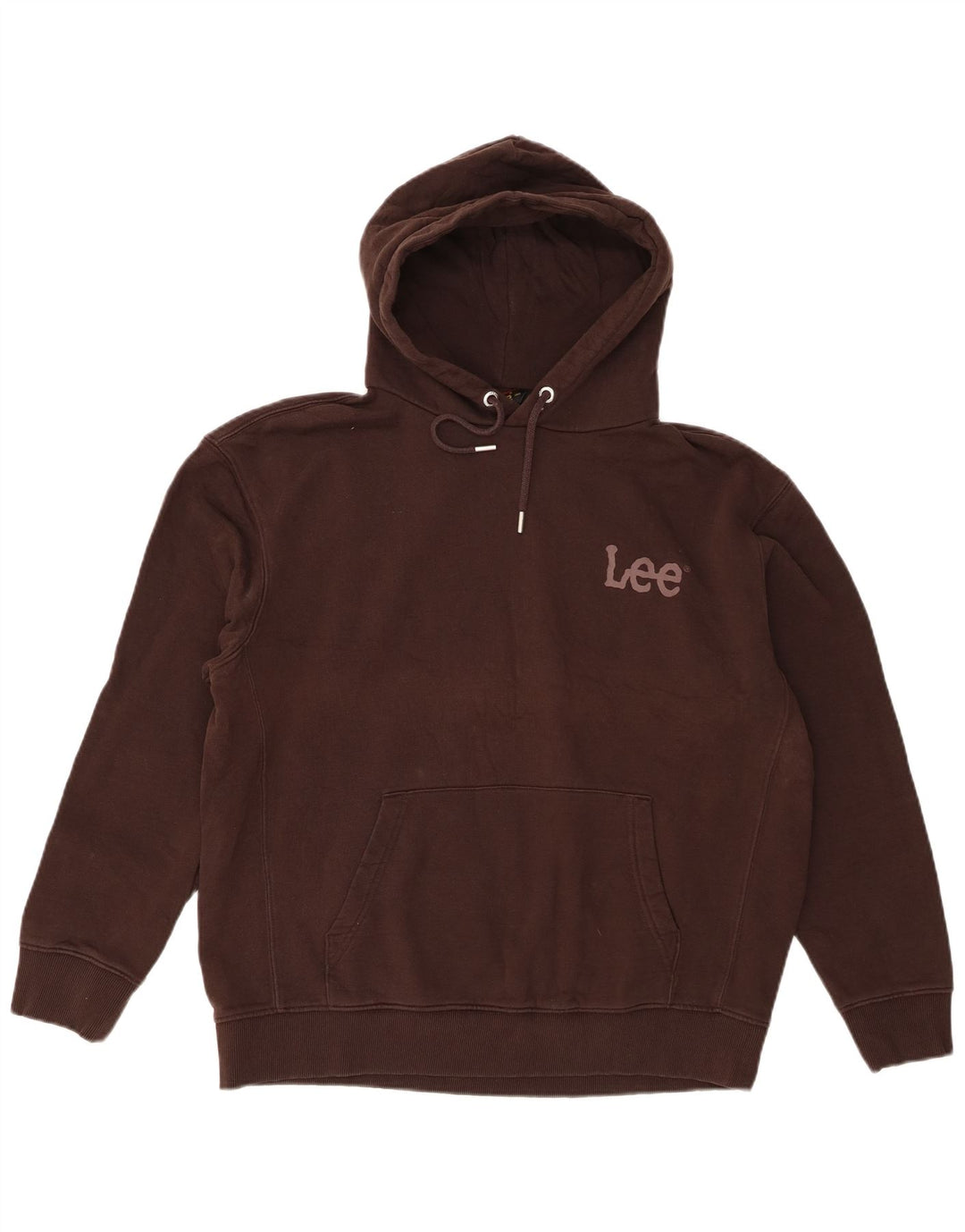 Lee - Jersey con capucha para hombre, ajuste regular, talla grande, algodón marrón