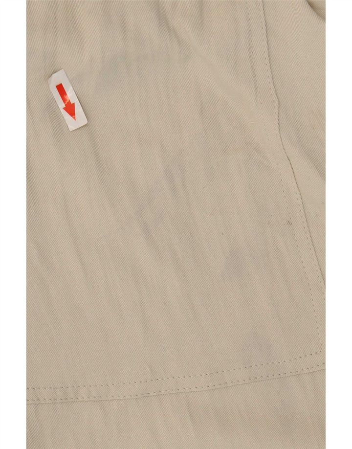 Zara Mujer Joggers Pantalón Corto Mediano W28 L25 Poliéster Beige