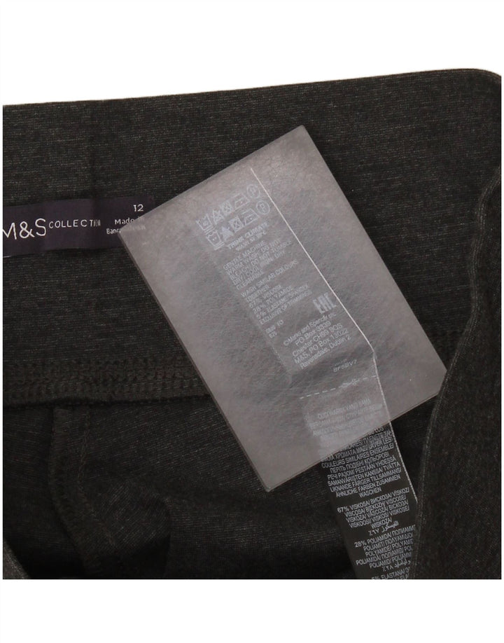 Marks & Spencer Leggings cortos para mujer UK 42 Viscosa gris medio