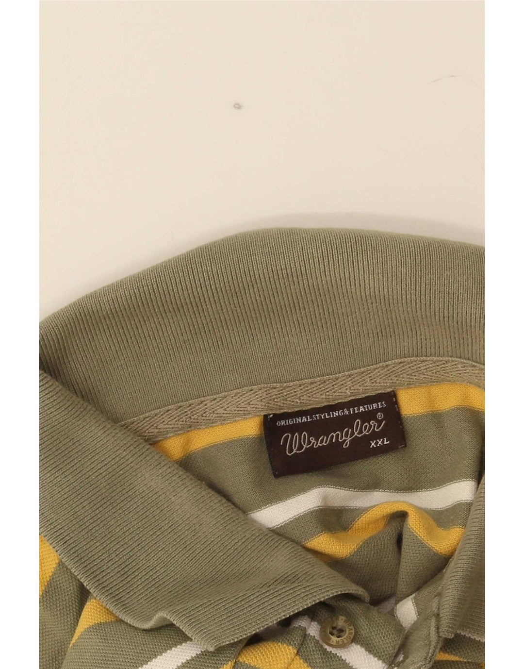 Wrangler Polo para hombre 2XL Caqui Rayas