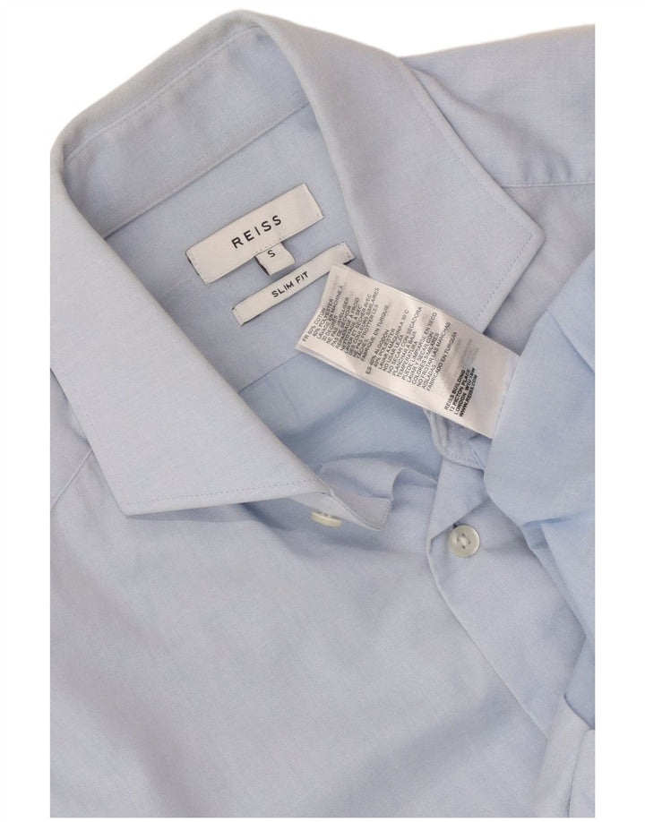 Camisa Reiss Slim Fit De Algodón Azul Pequeño |