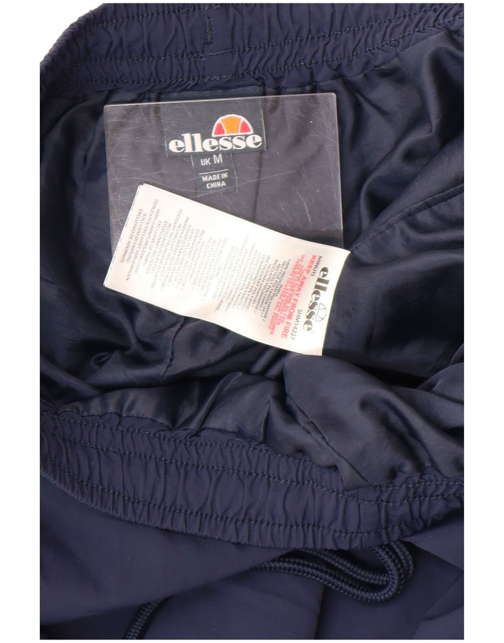 Ellesse Hombre Pantalones De Chándal De Poliamida Color Block Azul Marino Medio