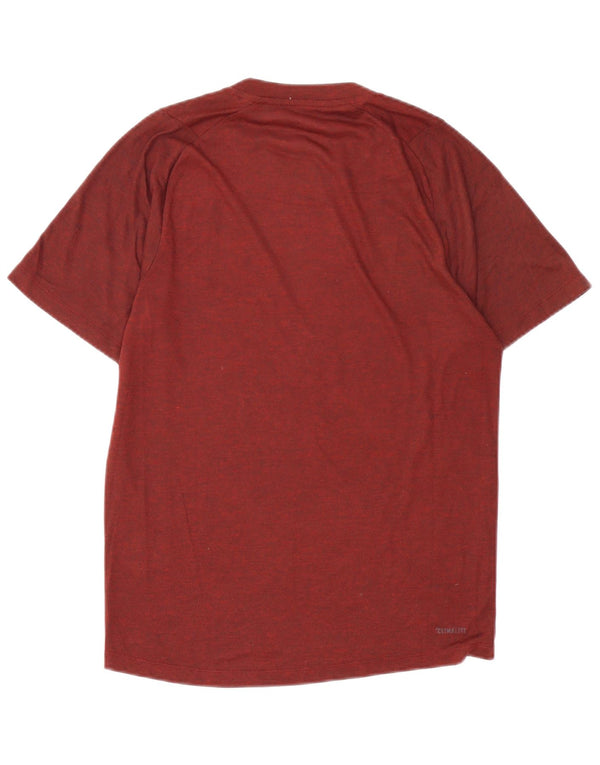 Adidas Mens Climalite Camiseta Top Pequeño Marrón Moteado