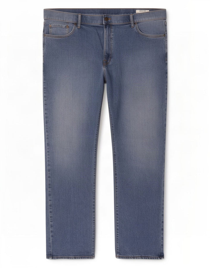 Marks & Spencer Vaqueros rectos regulares para hombre W44 L31 Algodón azul