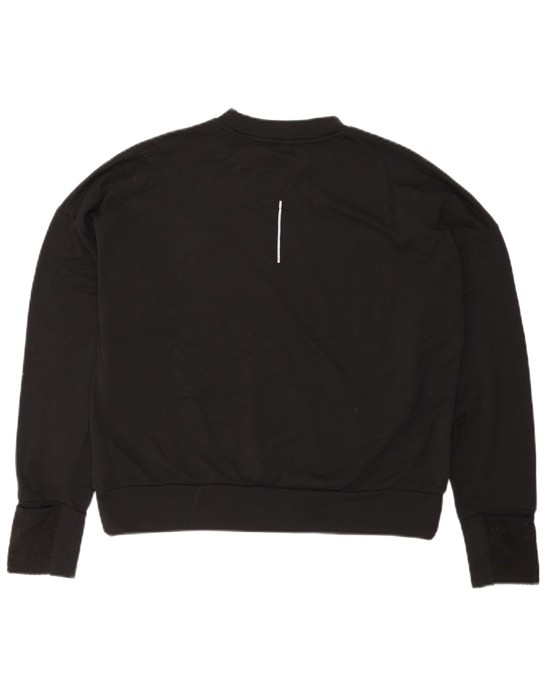 NIKE Mujer Running Oversize Top Manga Larga UK 10 Pequeño Poliéster Negro