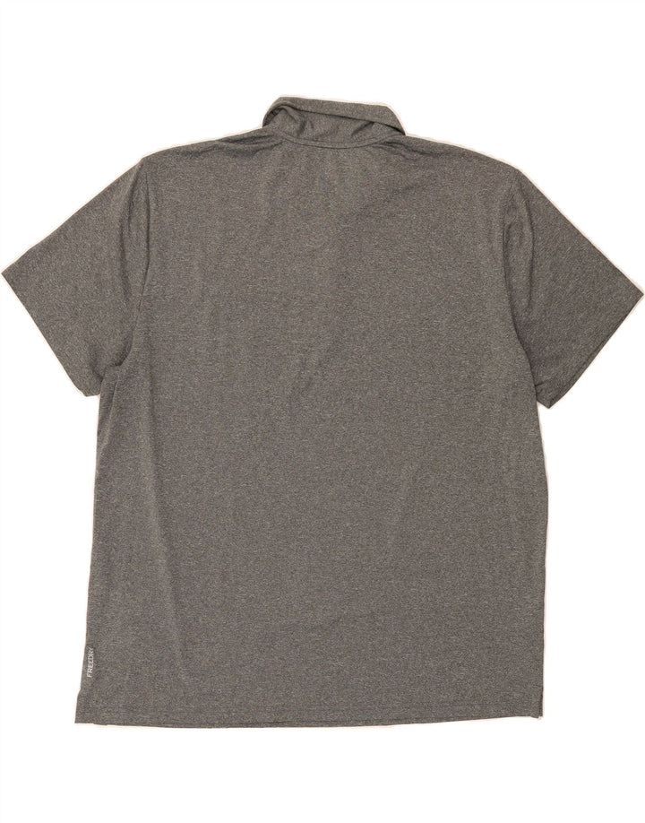 EDDIE BAUER Mens Polo Shirt XL Grey Polyester Vintage Eddie Bauer and Second-Hand Eddie Bauer from Messina Hembry 