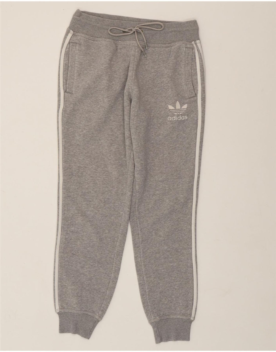 ADIDAS Pantalones de chándal para mujer Joggers UK 10 Small Grey Cotton