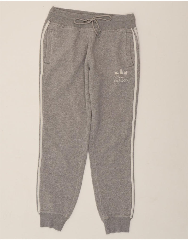 ADIDAS Pantalones de chándal para mujer Joggers UK 10 Small Grey Cotton