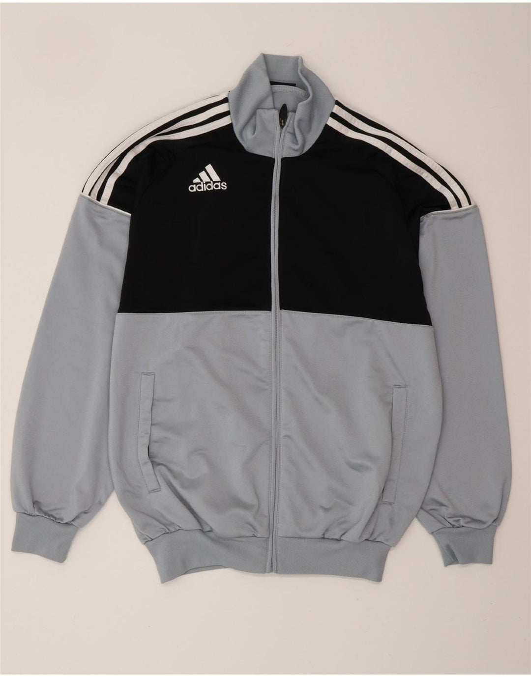 ADIDAS Chaqueta de chándal holgada para hombre UK 36/38 Small Blue Colourblock